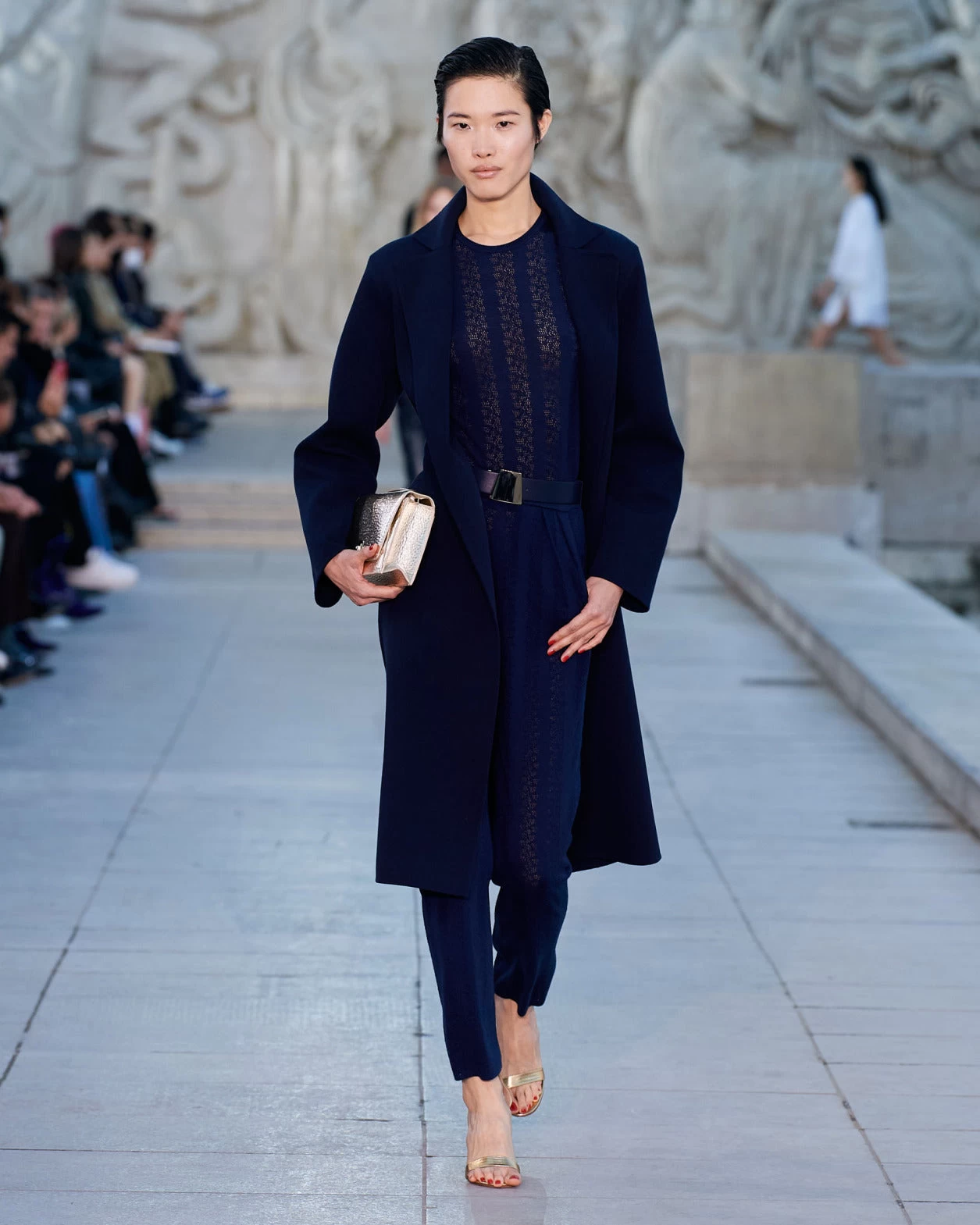 AKRIS Wool Silk Knit Lace Pullover - Image 2