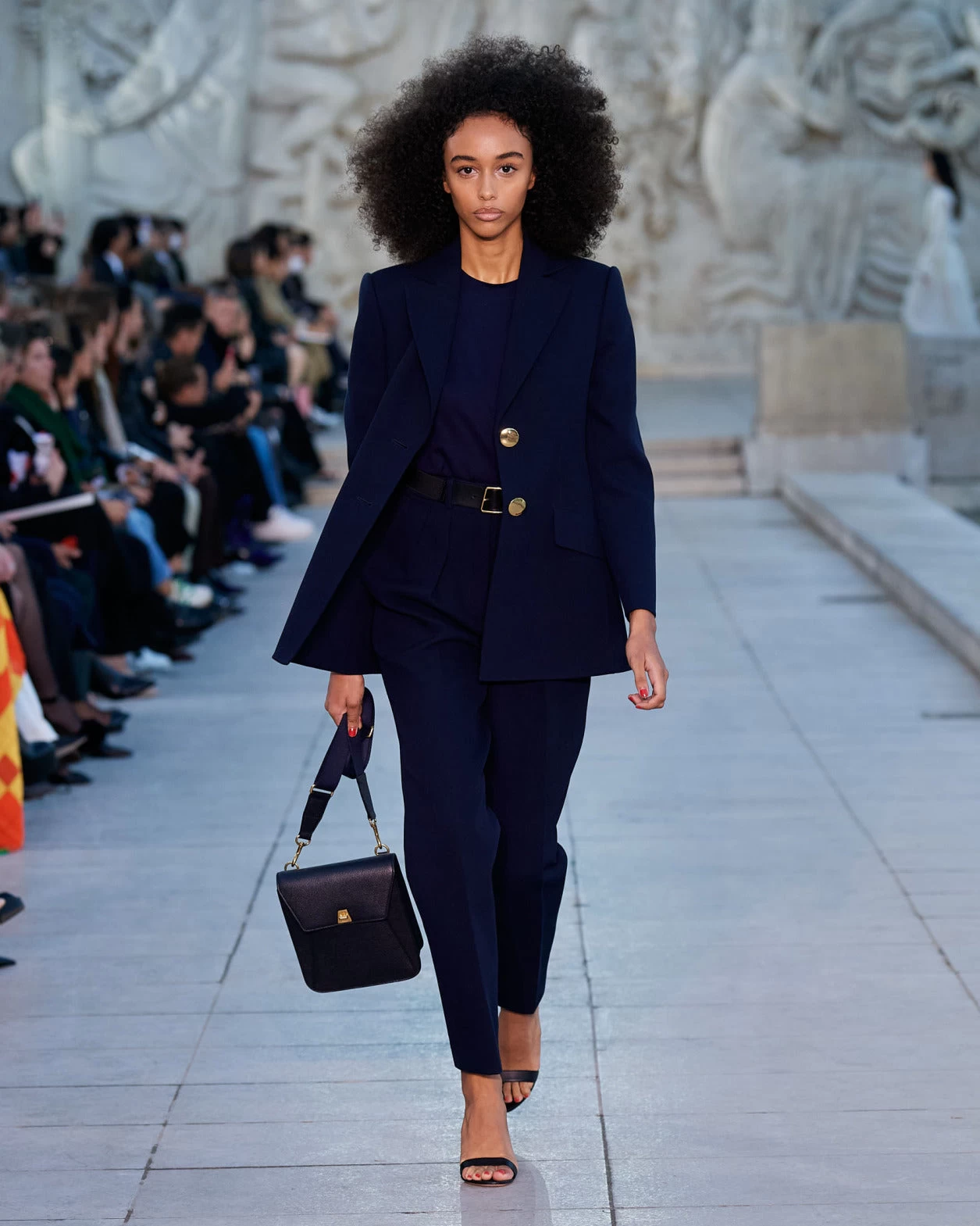 AKRIS Cotton Double-Face Pleated Tapered Pants - Image 2