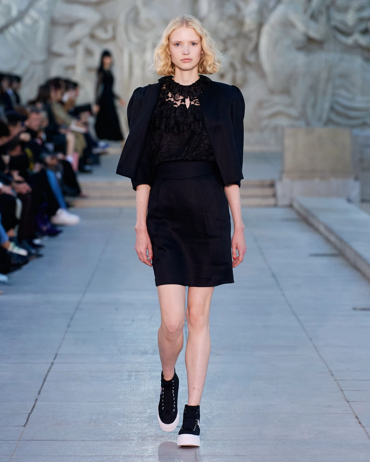 AKRIS Linen Double-Face Short Skirt - Image 2