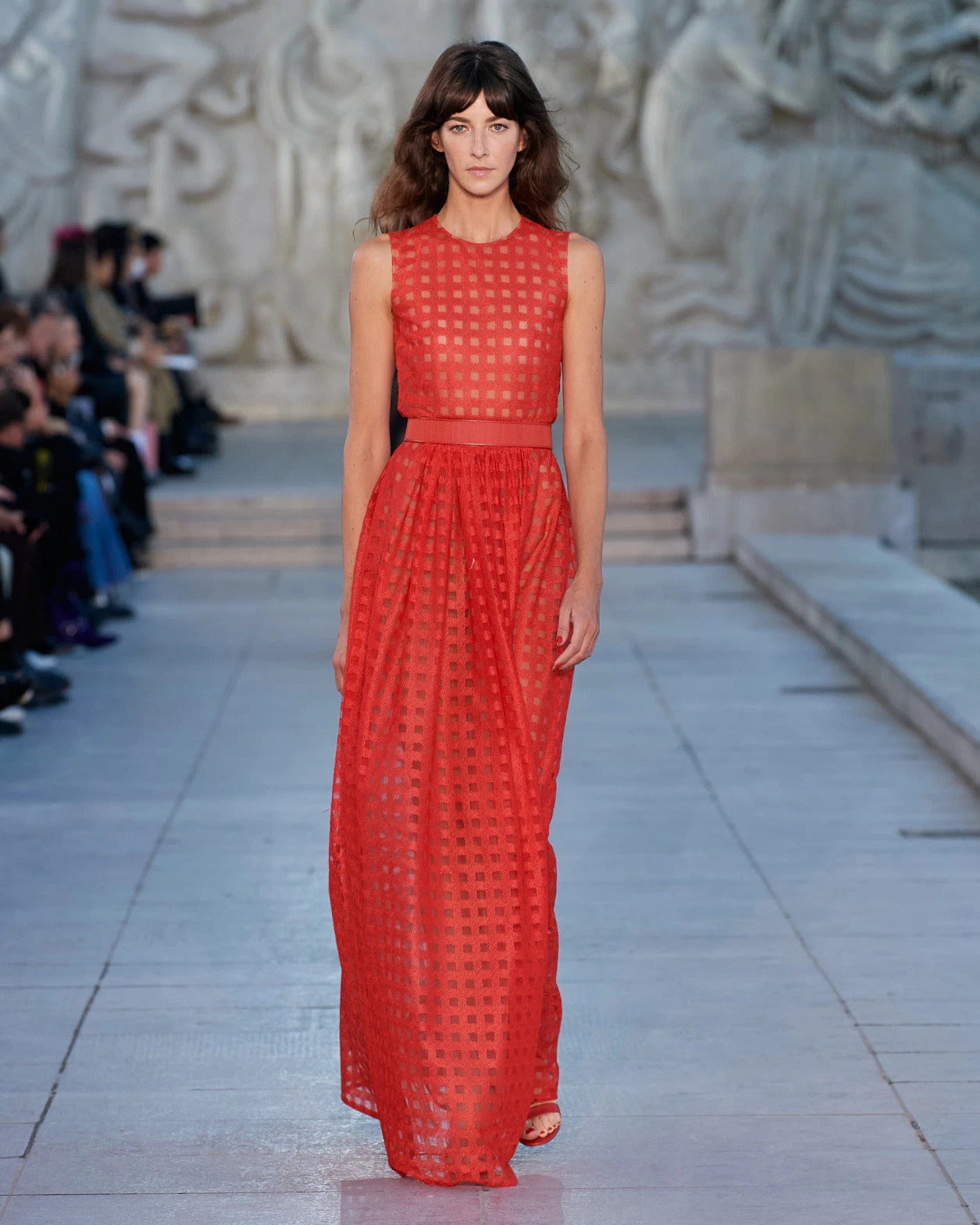 AKRIS Square Embroidery On Tulle Gown - Image 2