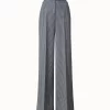 AKRIS Microcheck Wool Wide Leg Pants