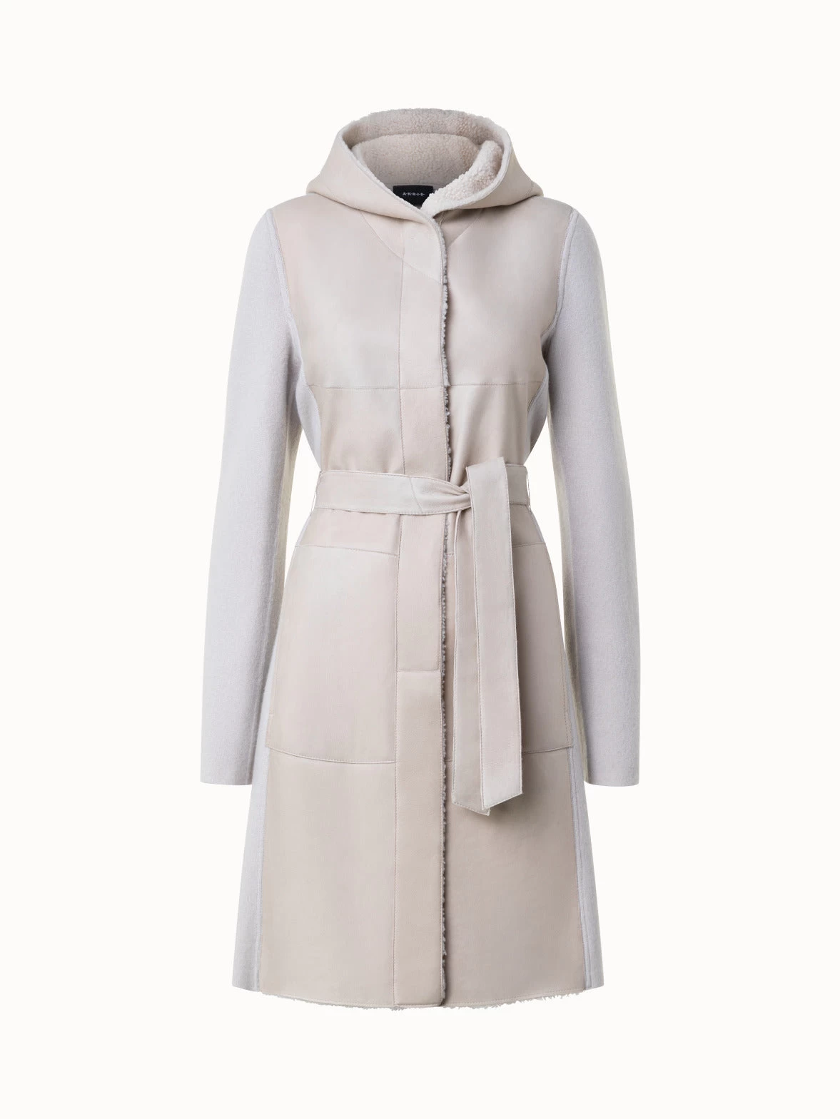 AKRIS Cashmere Knit And Shearling Coat - Image 7