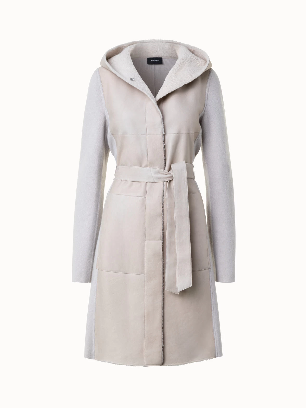 AKRIS Cashmere Knit And Shearling Coat - Image 3