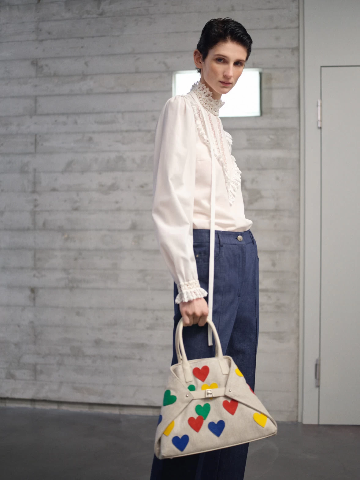 AKRIS Stretch Denim Cropped Straight Leg Pants - Image 2