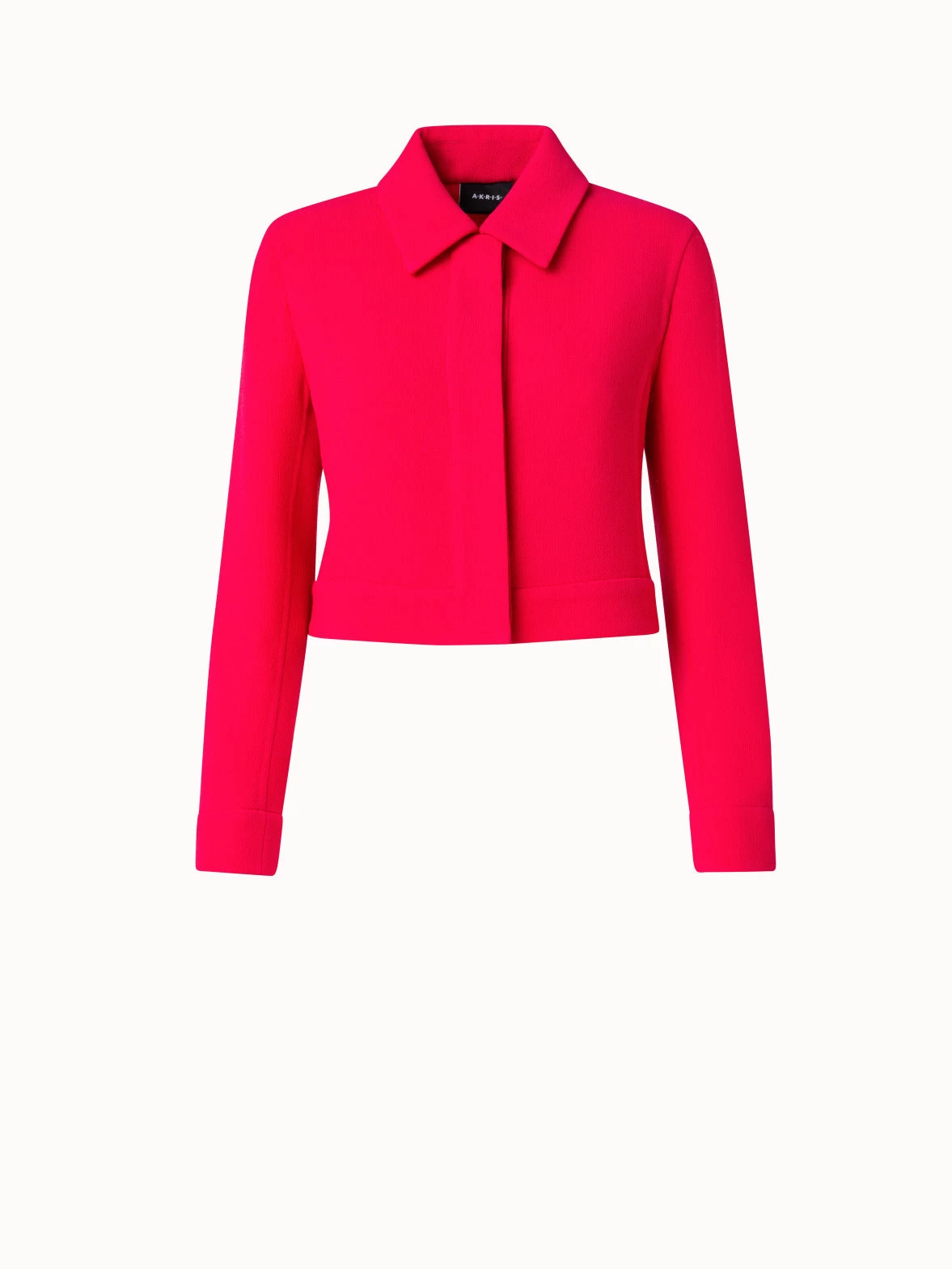 AKRIS Wool Crêpe Double-Face Cropped Jacket