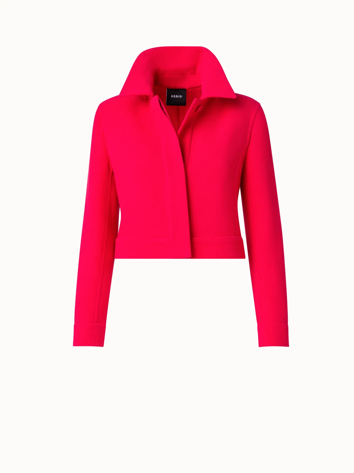 AKRIS Wool Crêpe Double-Face Cropped Jacket - Image 3
