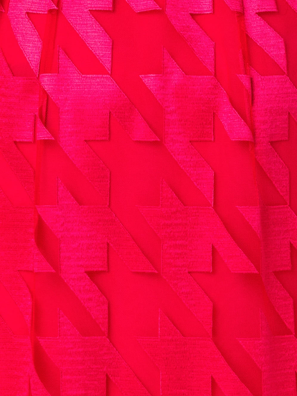 AKRIS Houndstooth Embroidery On Tulle Midi Dress - Image 8