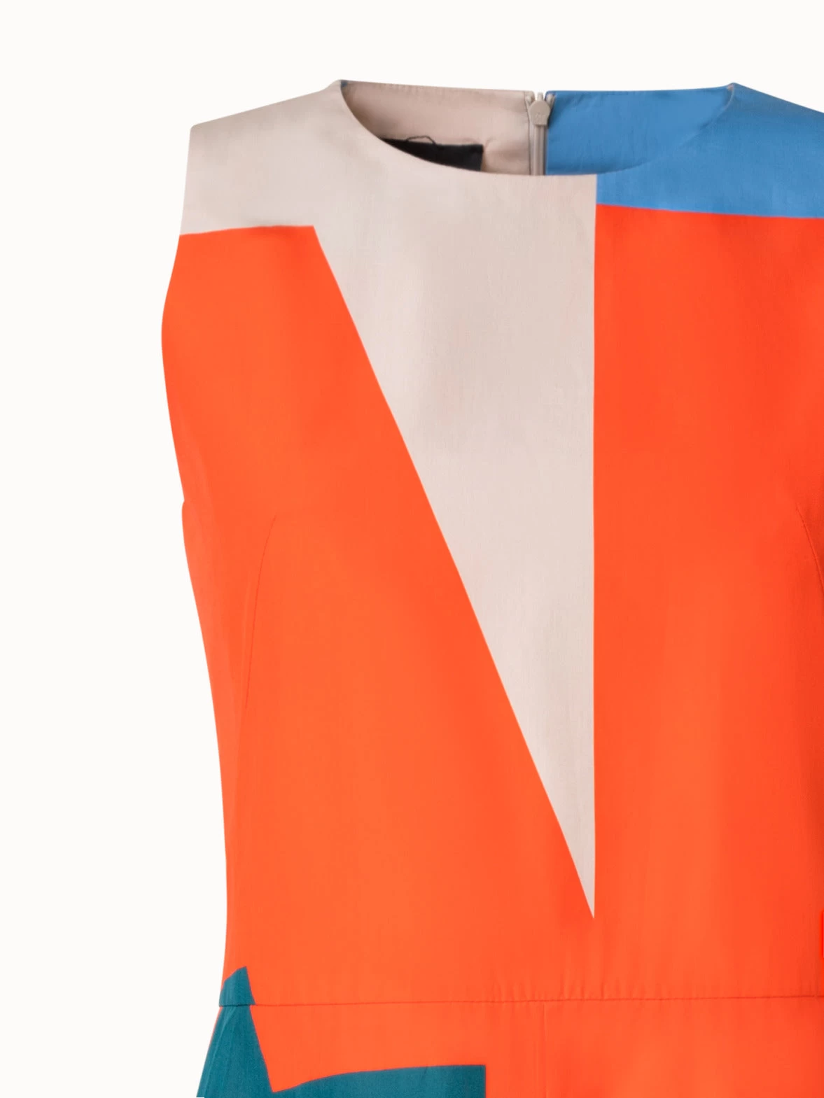 AKRIS Cotton Poplin Midi Dress With Composed Letters Print - Image 4