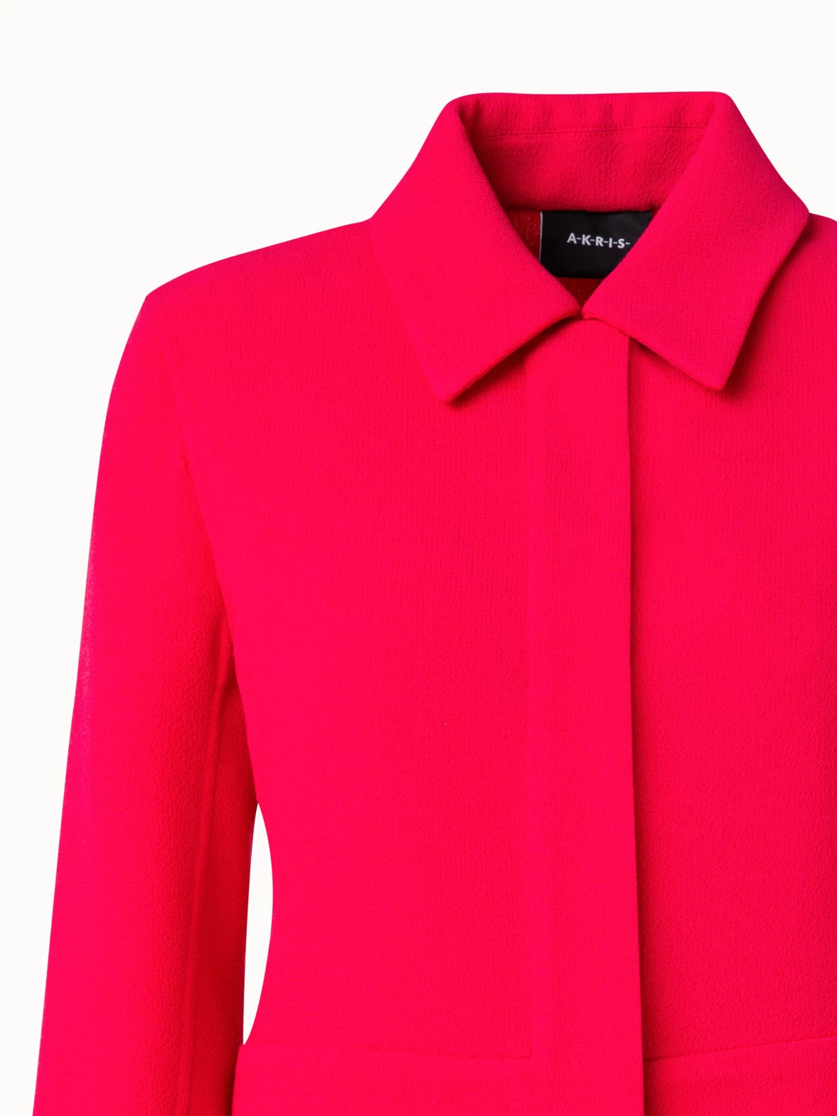 AKRIS Wool Crêpe Double-Face Cropped Jacket - Image 4