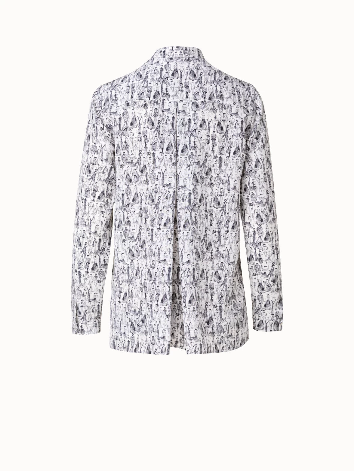 AKRIS Silk Crêpe Blouse With Croquis Print - Image 2