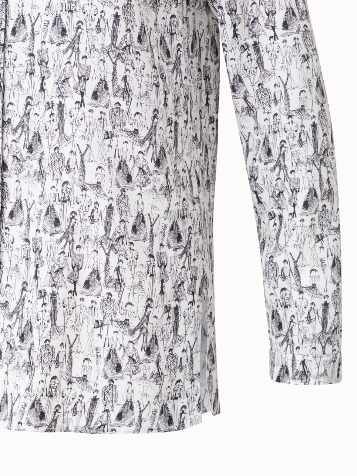AKRIS Silk Crêpe Blouse With Croquis Print - Image 5