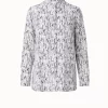 AKRIS Silk Crêpe Blouse With Croquis Print
