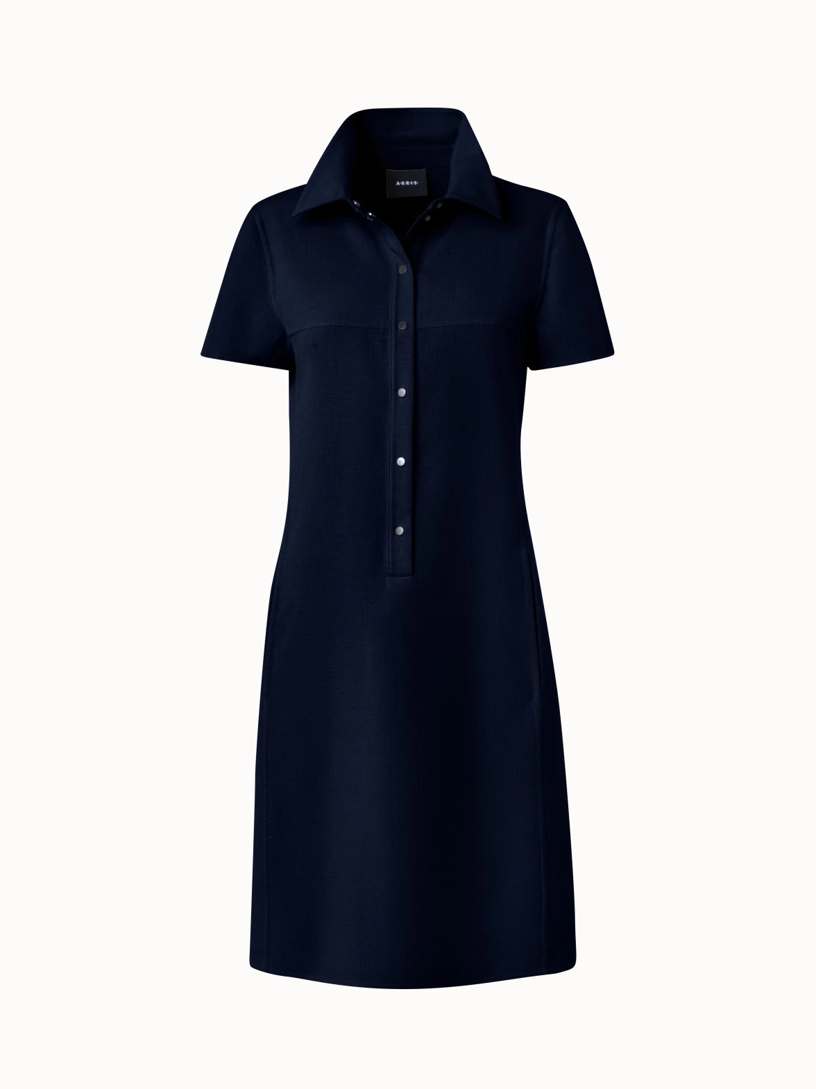AKRIS Cotton Silk Stretch Double-Face Shirt Dress - Image 3