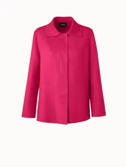 AKRIS Cashmere Double-Face Long Jacket