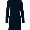AKRIS Wool Silk 3D Trapezoid Jacquard Knit Dress