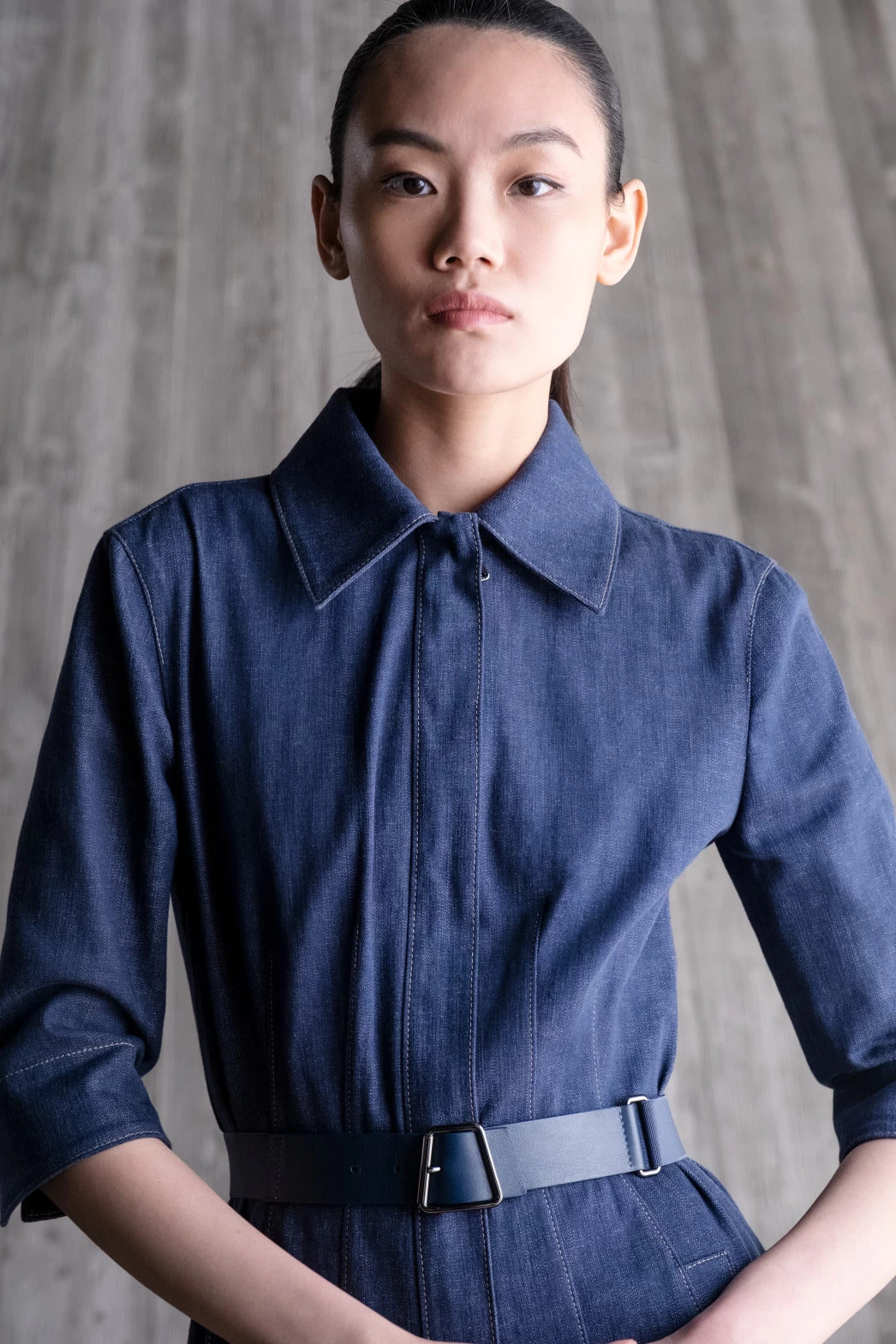 AKRIS Stretch Denim Midi Dress - Image 6