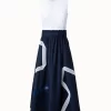 Techno Mesh Tape Intarsia Dress With Jersey Top