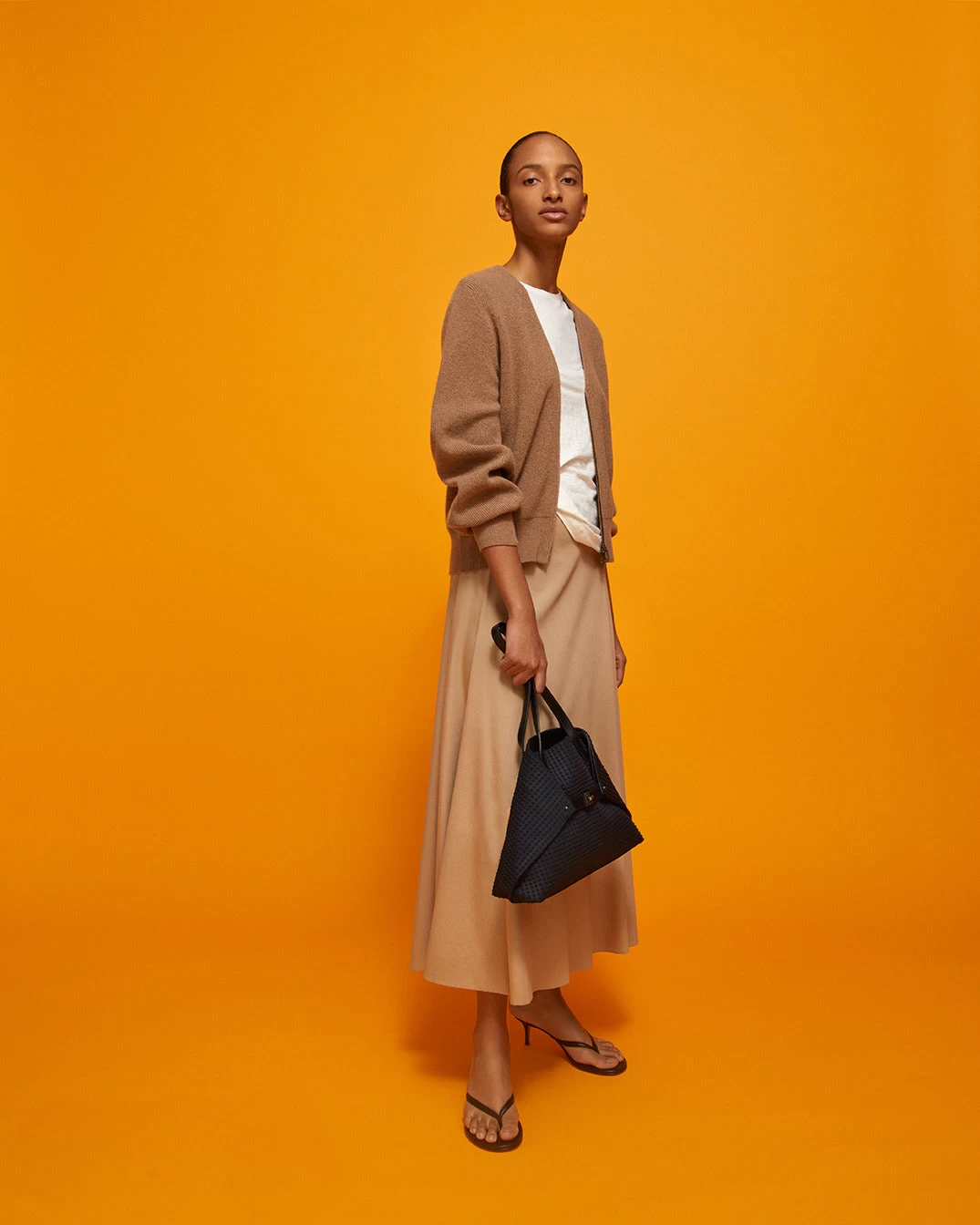 AKRIS Cotton Gabardine Flared Maxi Skirt - Image 2