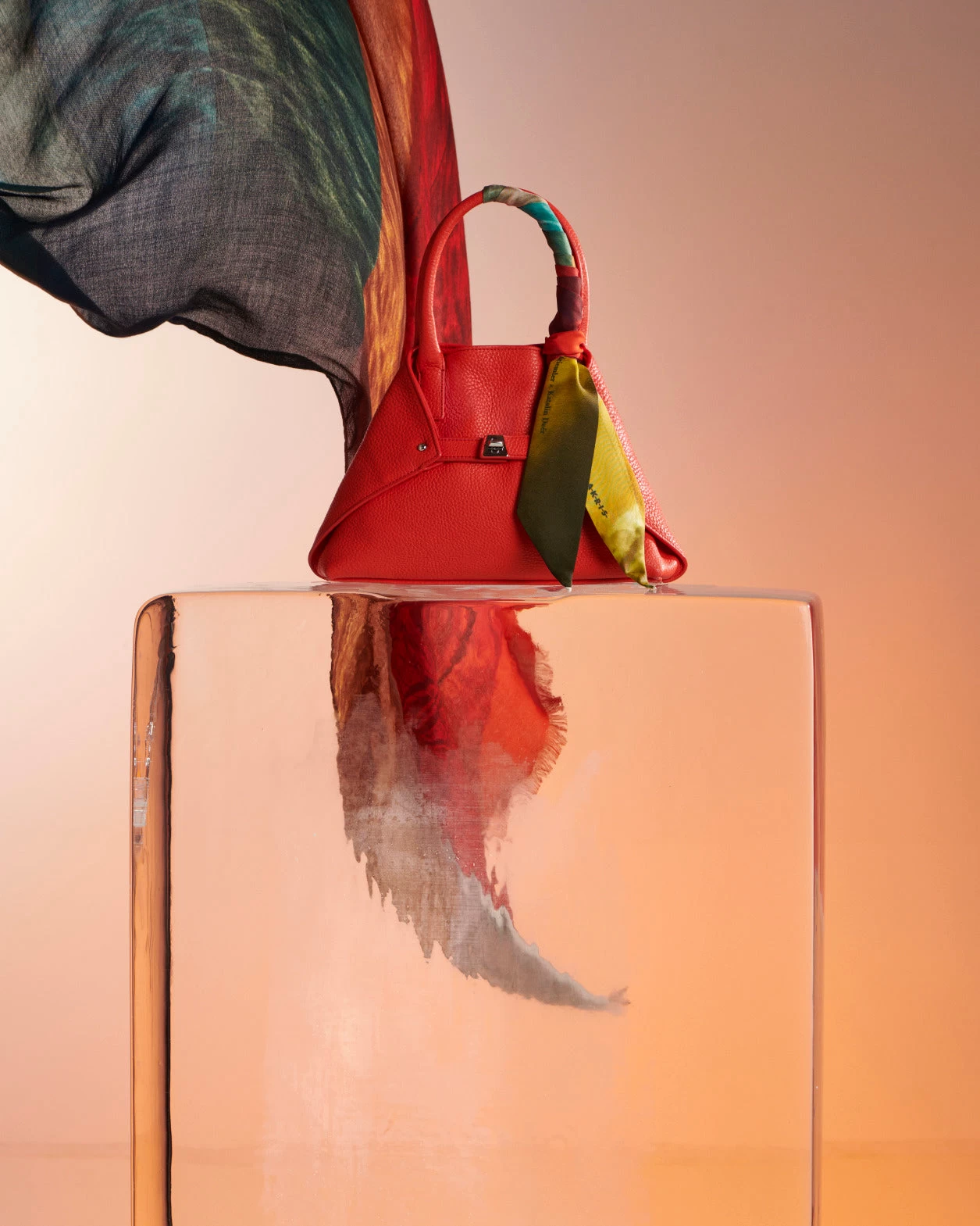 AKRIS Silk Twill Liquid Light Print Twilly - Image 2