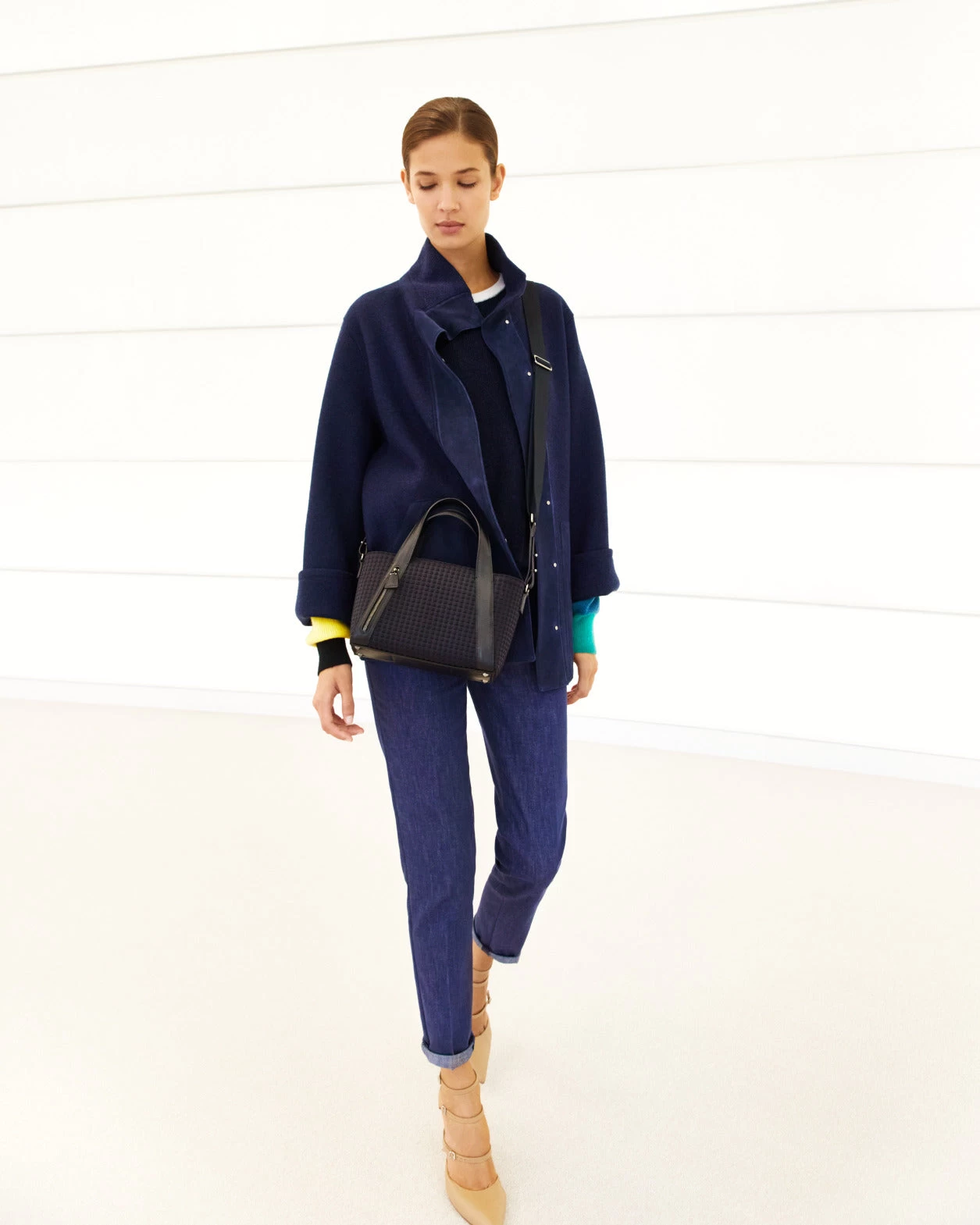 AKRIS Cashmere Jersery Suede Pocket Jacket - Image 2