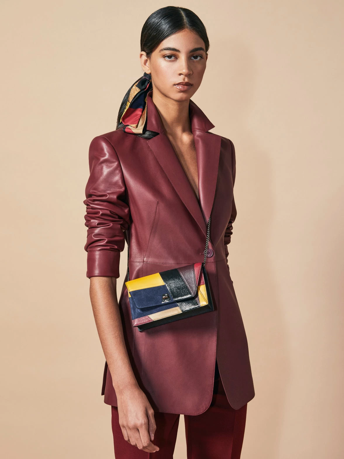 AKRIS Orphisme Print Silk Scarf Tie - Image 3