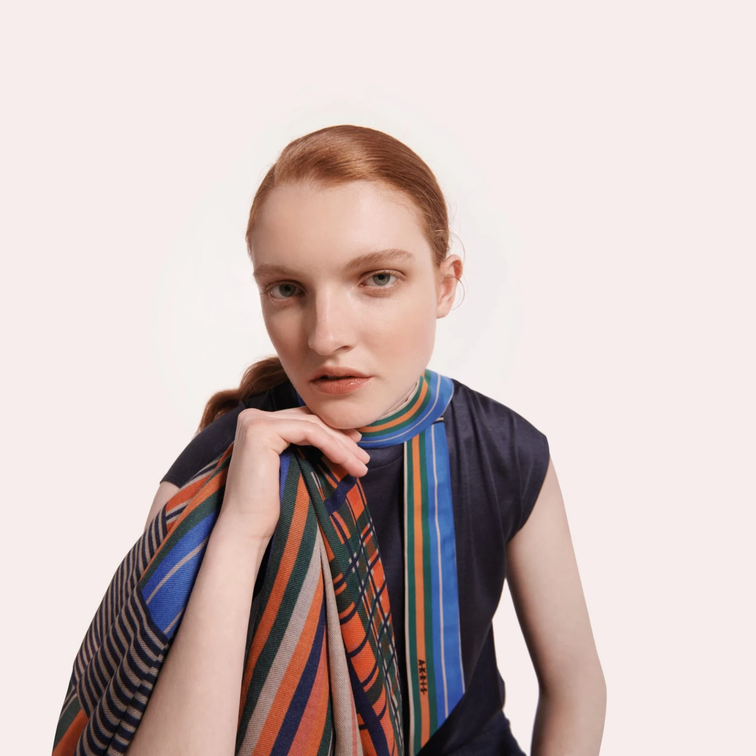 AKRIS Scarf Print Cashmere Silk Scarf - Image 2