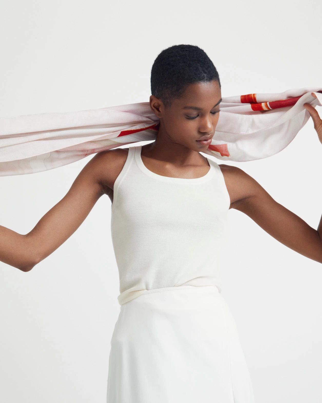 AKRIS Ohayo Print Cashmere Silk Scarf - Image 4