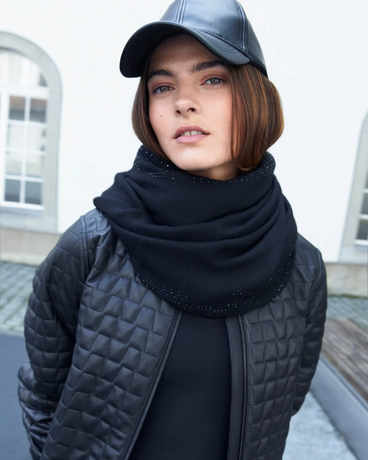 AKRIS Scarf Cashmere Silk Punch Card Print - Image 2