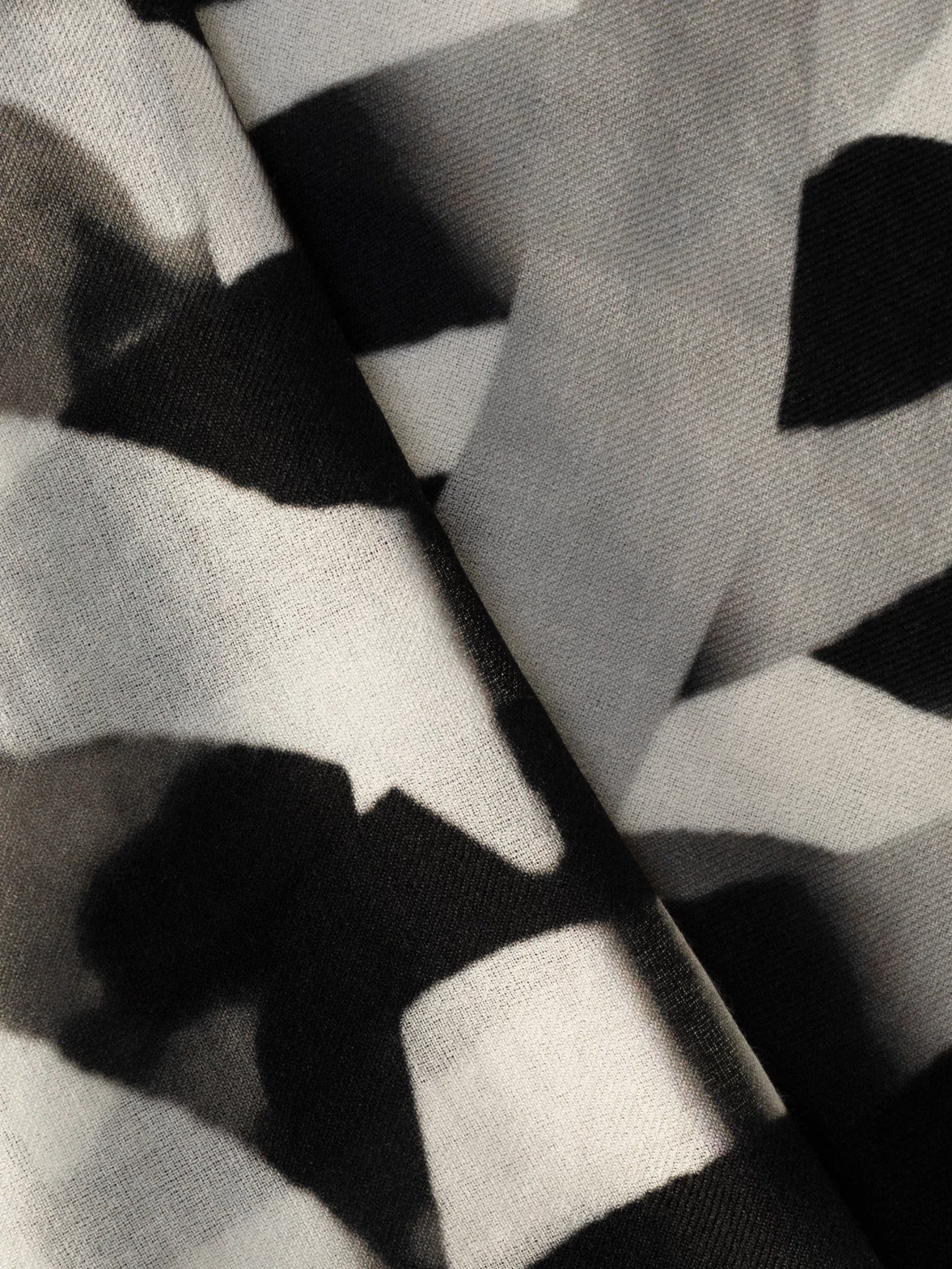AKRIS Leaf Print Cashmere Silk Scarf - Image 4