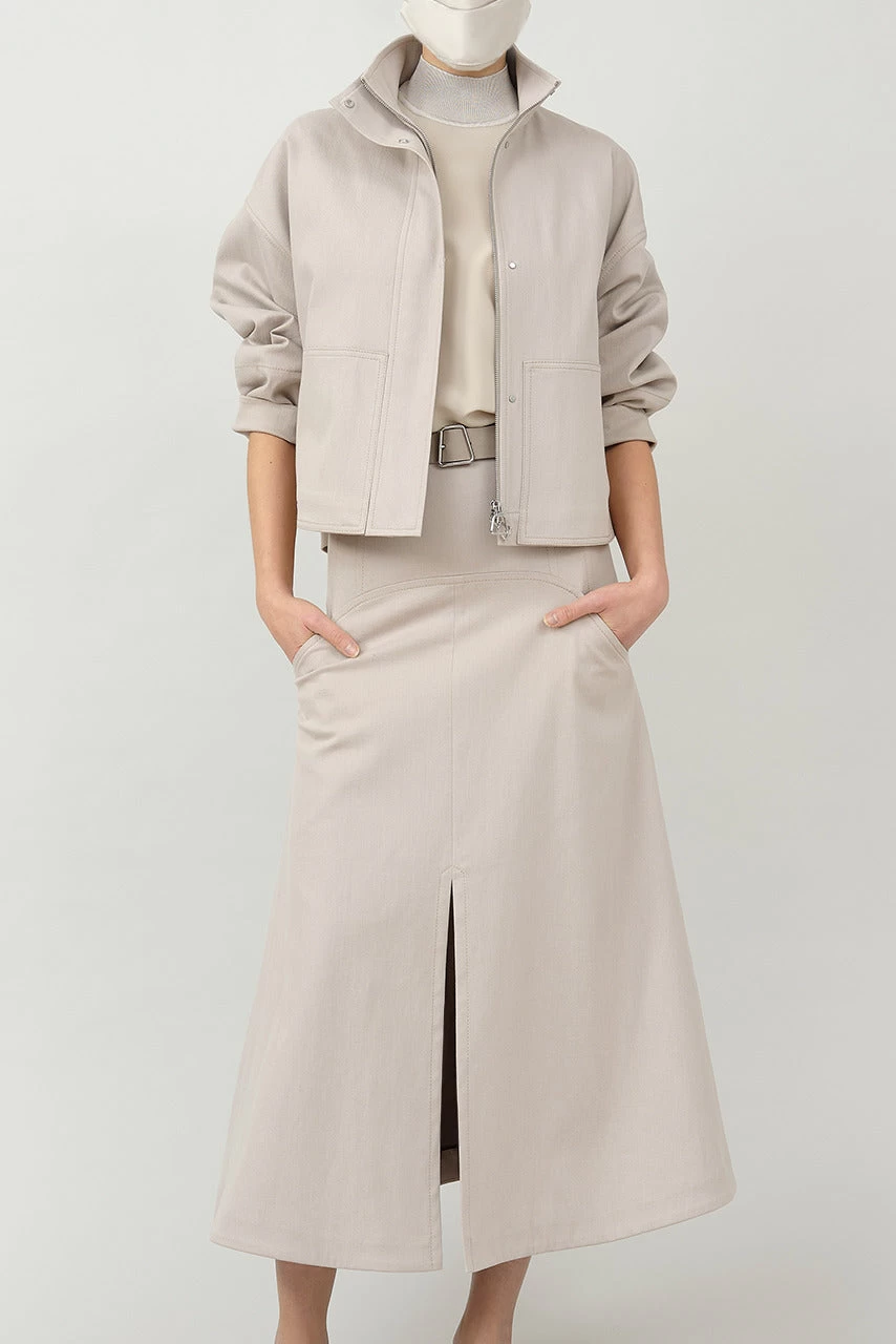 AKRIS Knit Capsleeve Tunic With Silk Front - Image 4