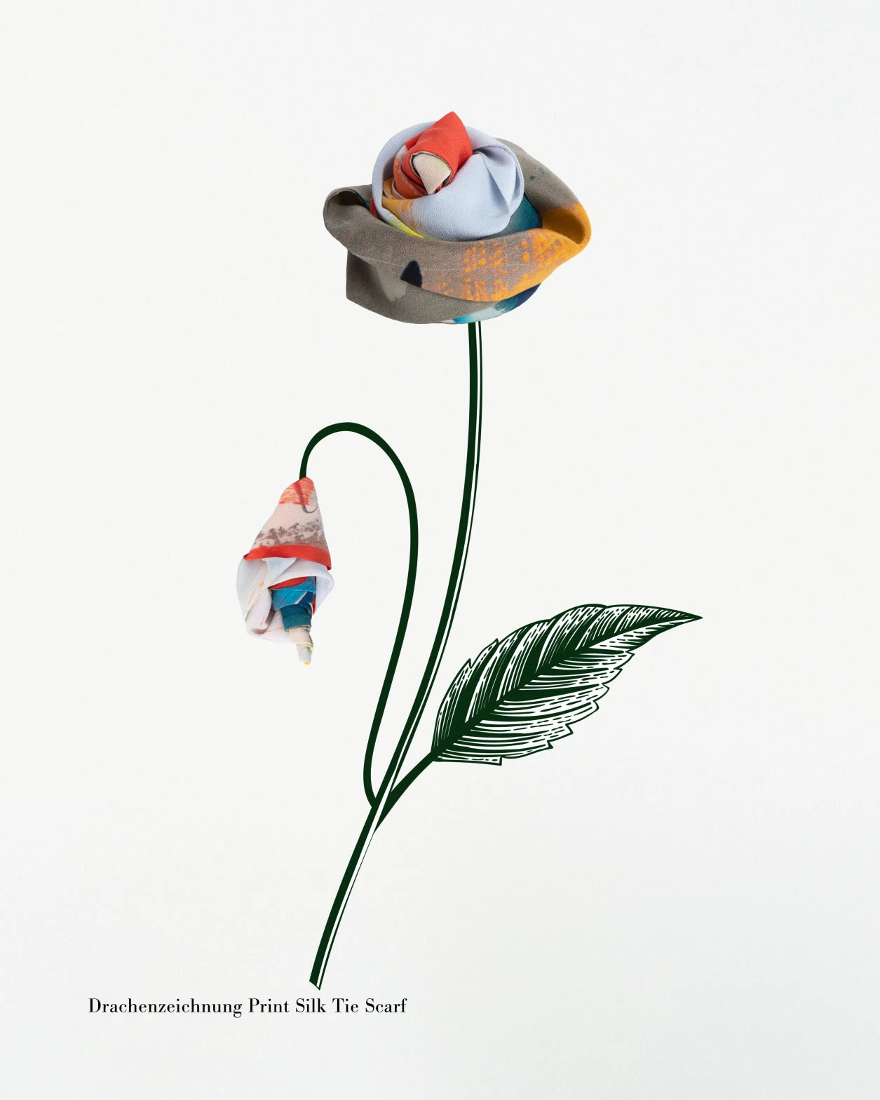 AKRIS Brush Stroke Silk Scarf Tie - Image 2