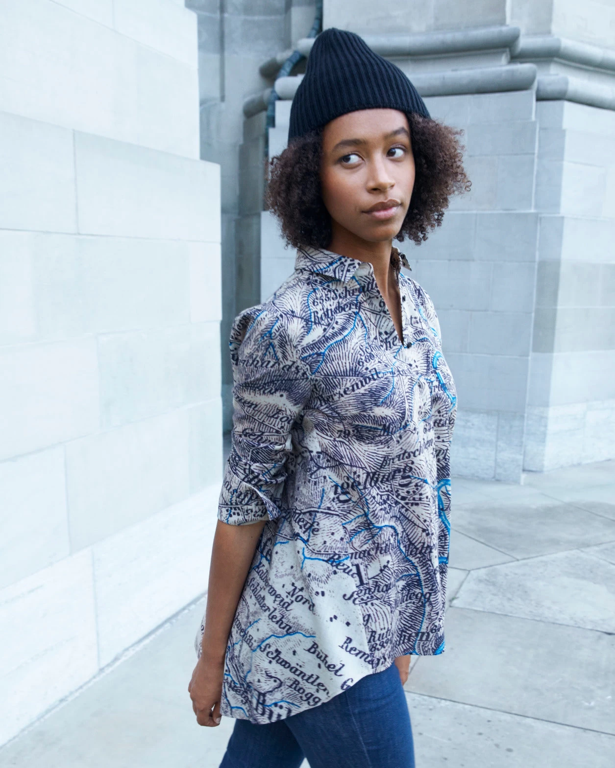 Rib Cap With Lapel - Image 2