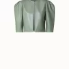 AKRIS Short Lambskin Leather Jacket