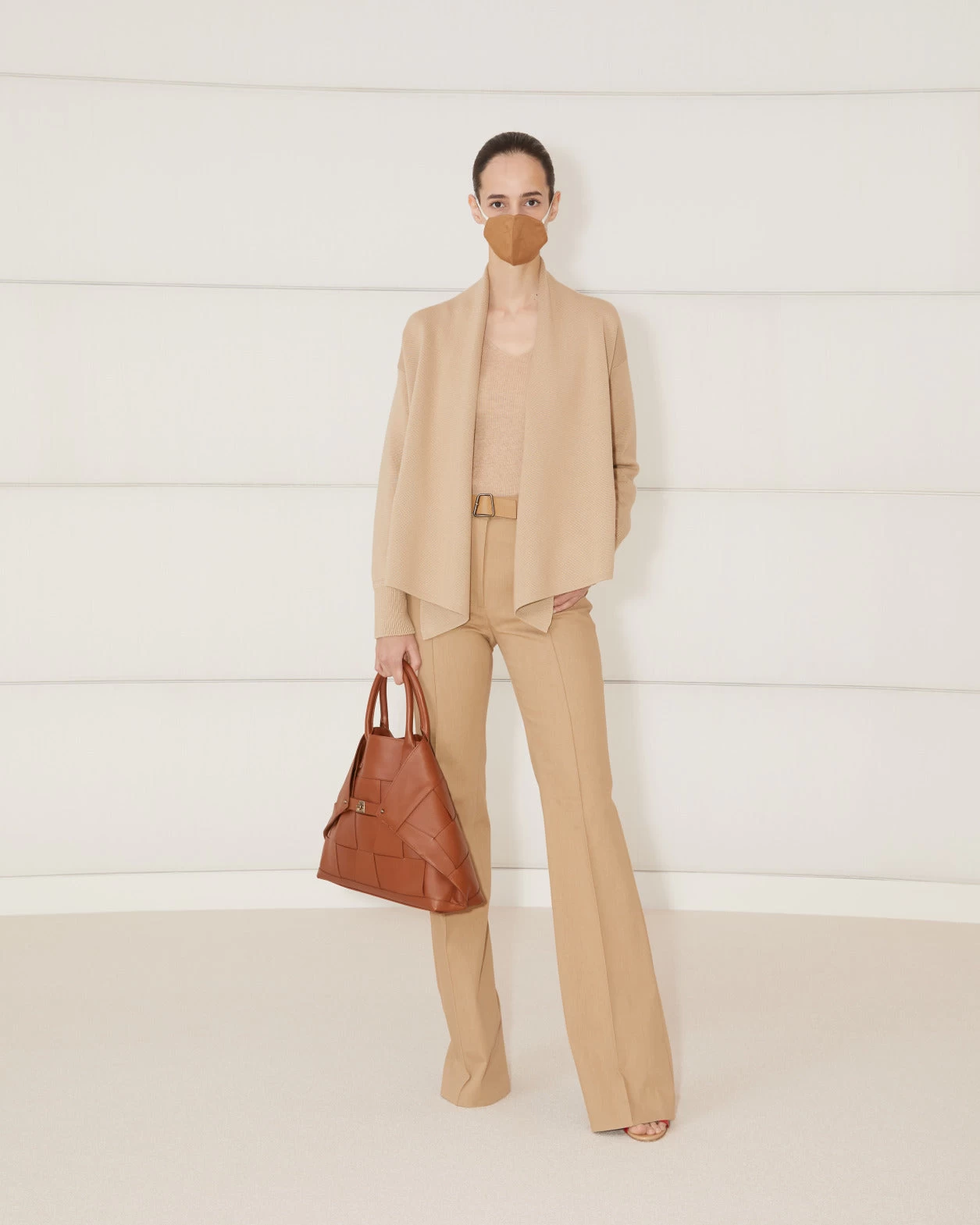 AKRIS Ribbed V-Neck Cotton Silk Sweater - Image 4