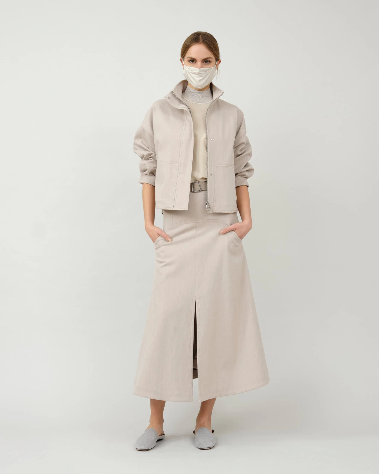 AKRIS Oversized Cotton Denim Jacket - Image 4